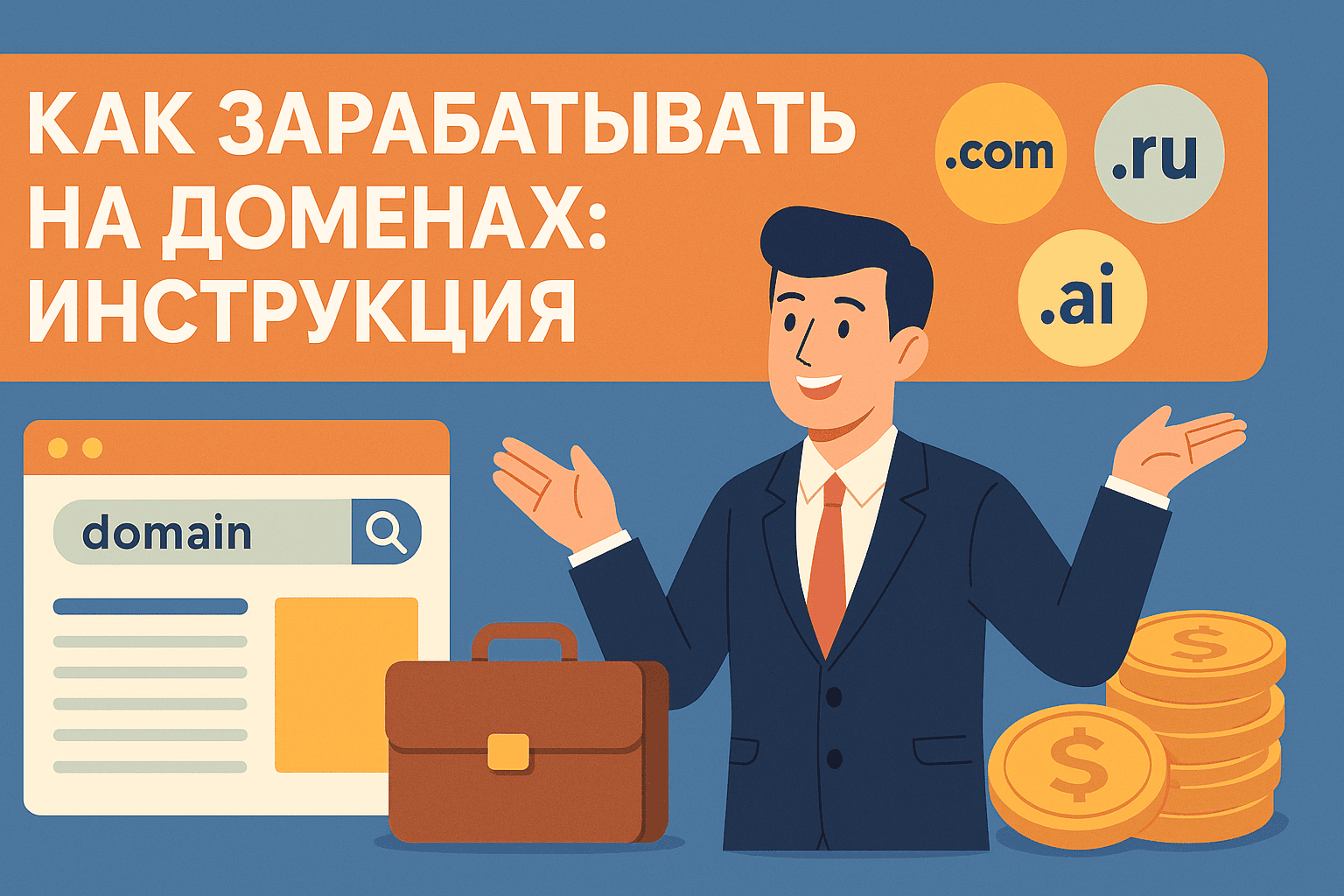 Как зарабатывать на доменах: инструкция по созданию прибыльного диджитал-бизнеса