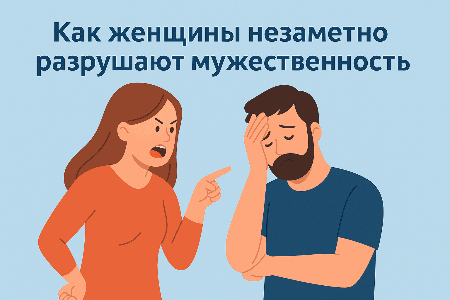 Как женщины незаметно разрушают мужественность: 7 типичных сценариев и как их избежать