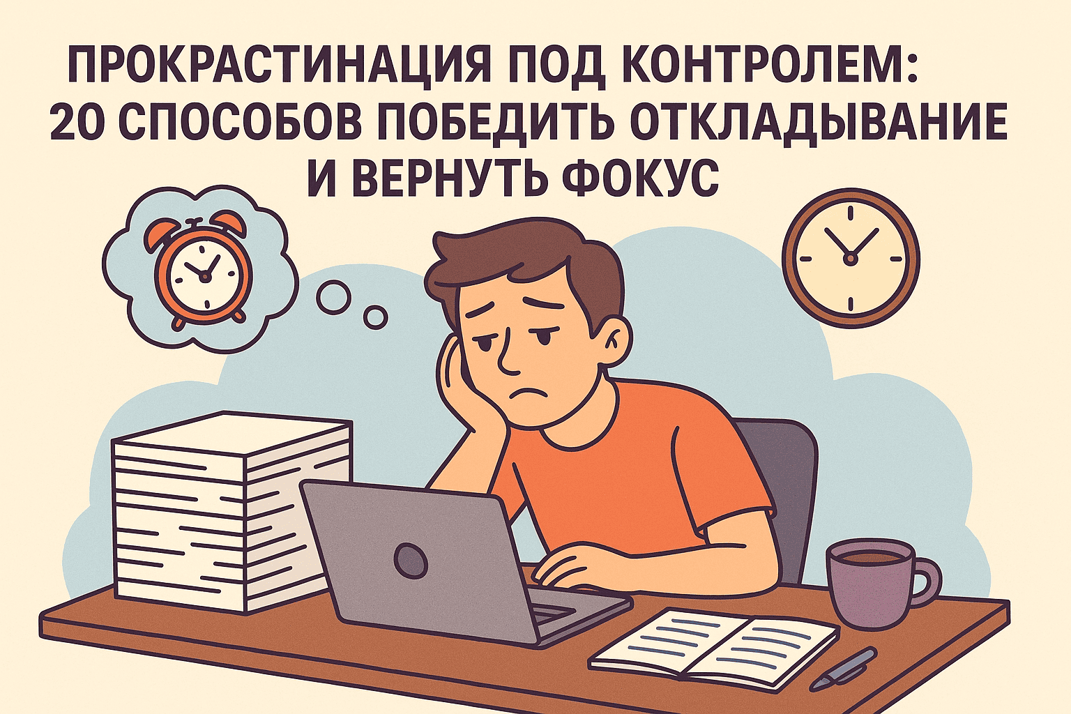 Прокрастинация под контролем: 20 способов победить откладывание и вернуть фокус