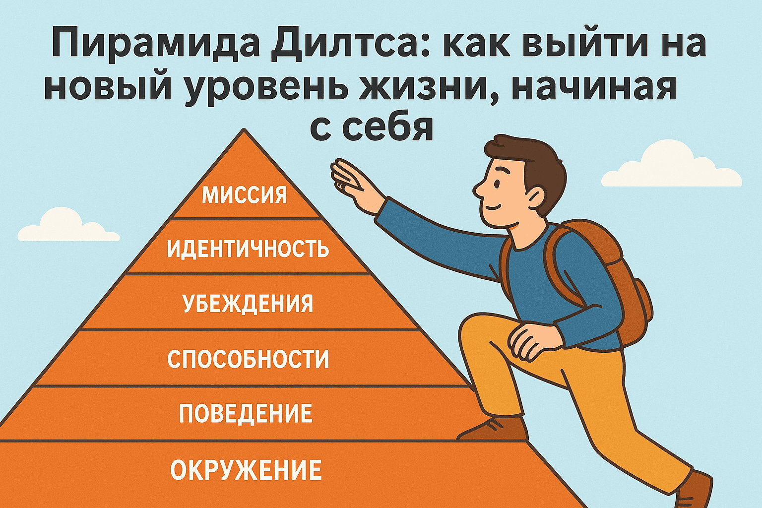 Пирамида Дилтса: как выйти на новый уровень жизни, начиная с себя