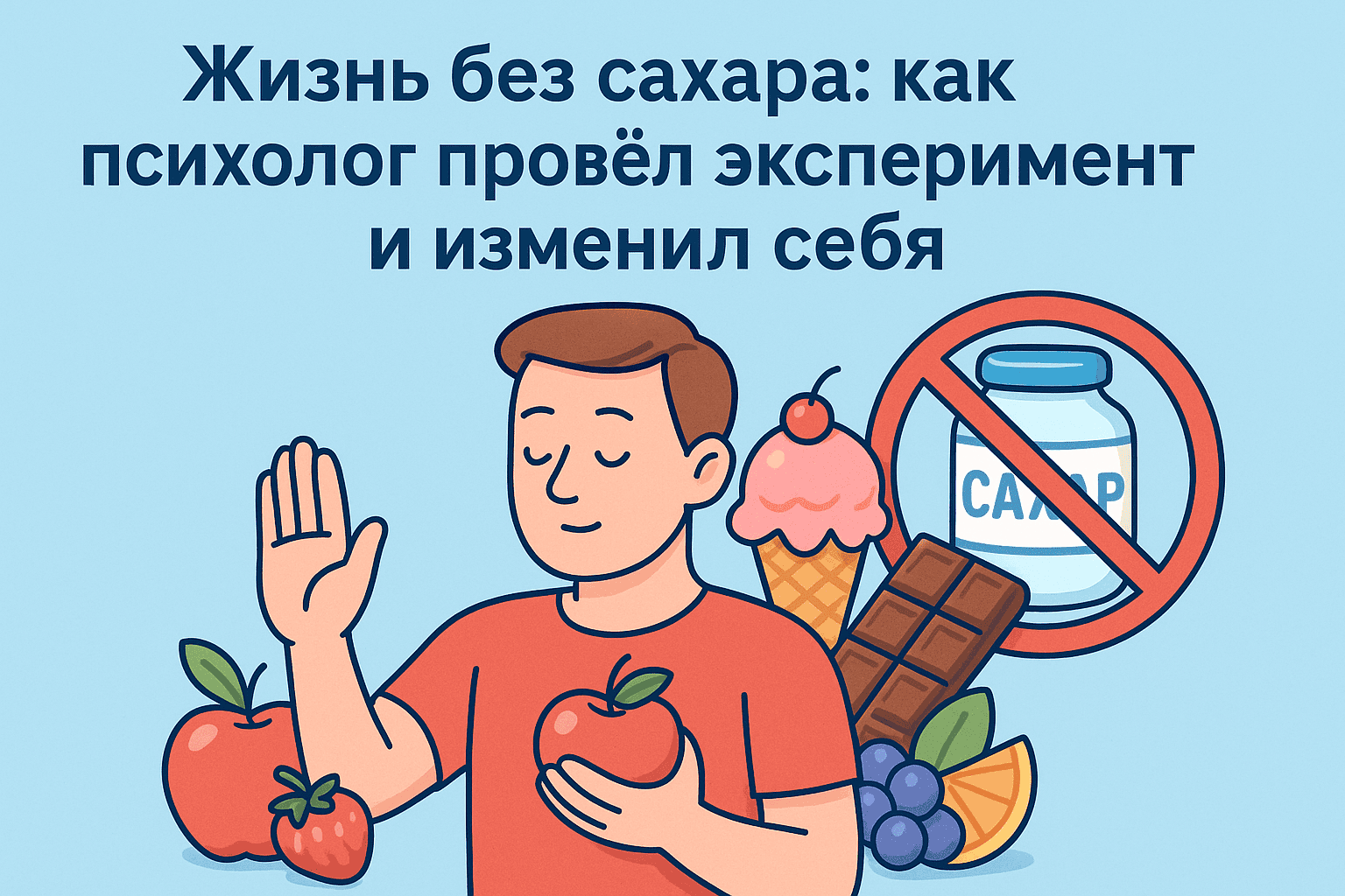 Жизнь без сахара: как психолог провёл эксперимент и изменил себя