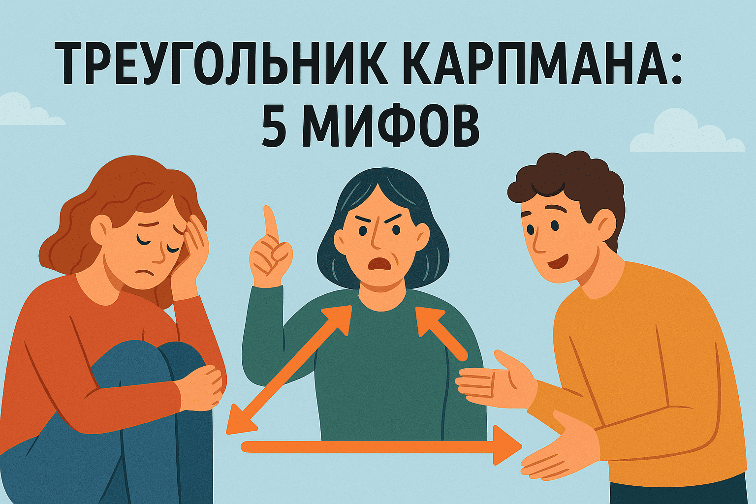 Треугольник Карпмана: 5 мифов, которые мешают выйти из сценария