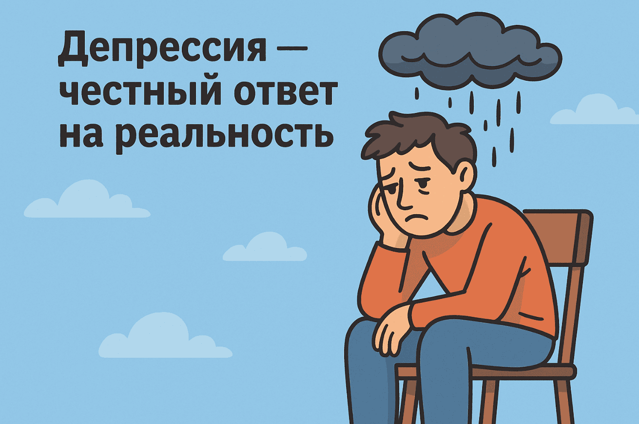 Депрессия — не слабость, а честный ответ на реальность