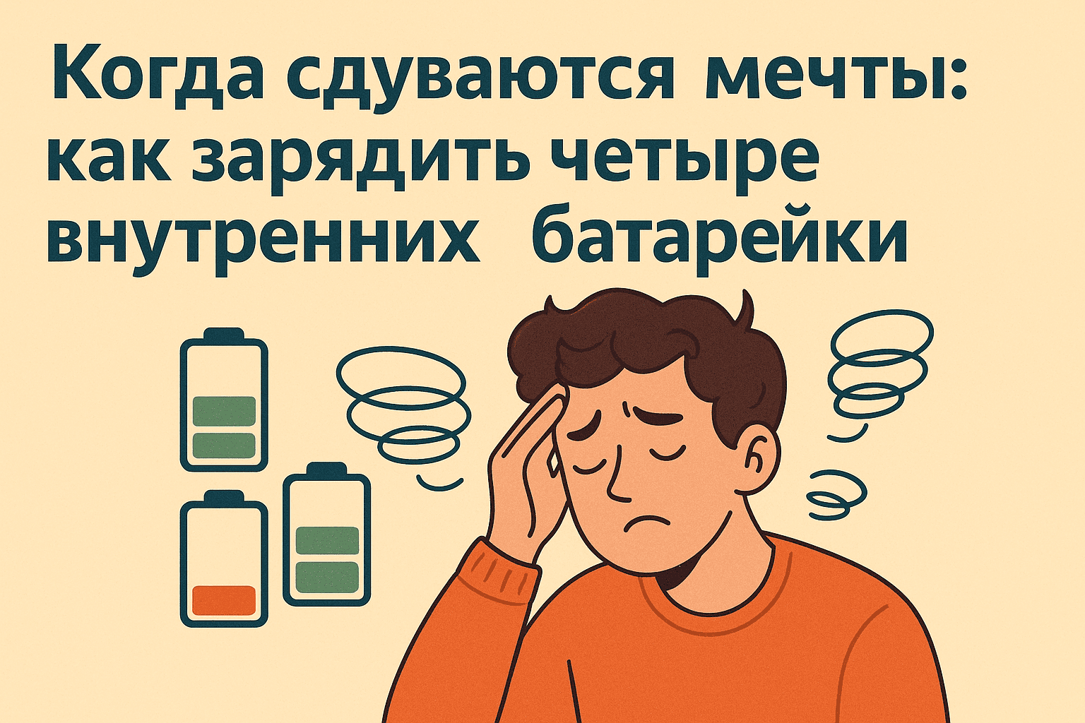 Когда сдуваются мечты: как зарядить четыре внутренних батарейки