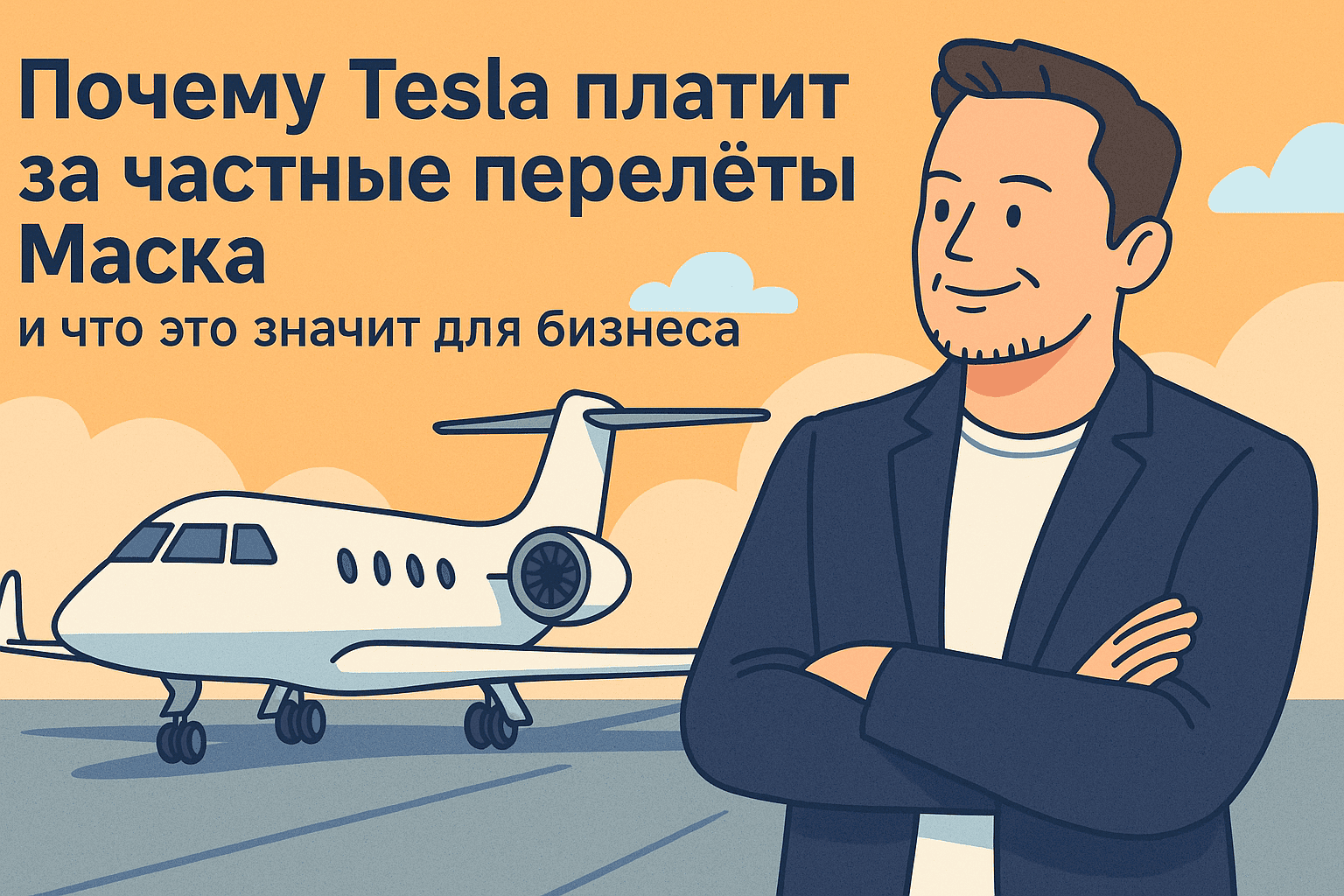 Почему Tesla платит за частные перелёты Маска — и что это значит для бизнеса