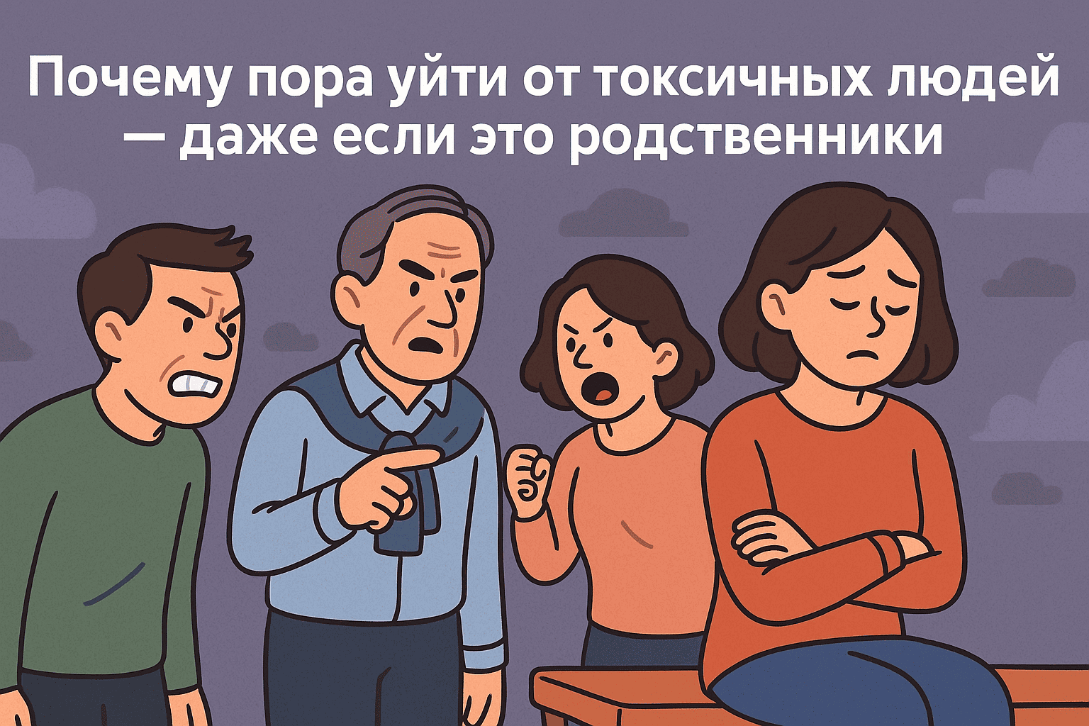 Почему пора уйти от токсичных людей — даже если это родственники