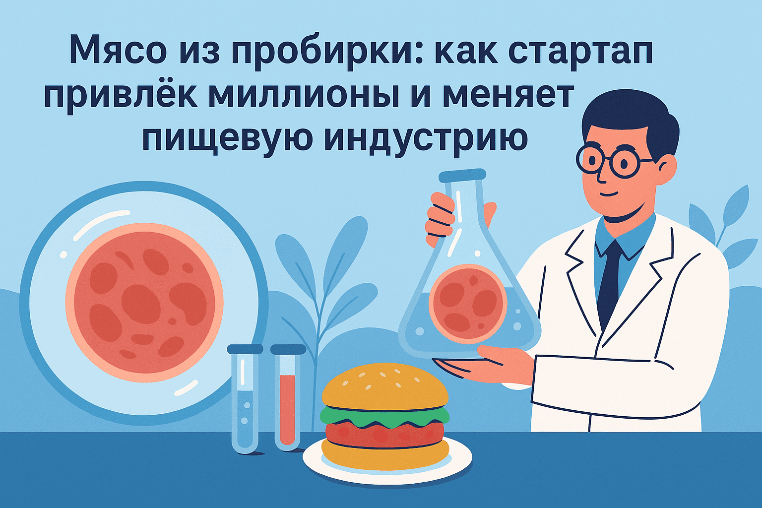 Мясо из пробирки: как стартап привлёк миллионы и меняет пищевую индустрию
