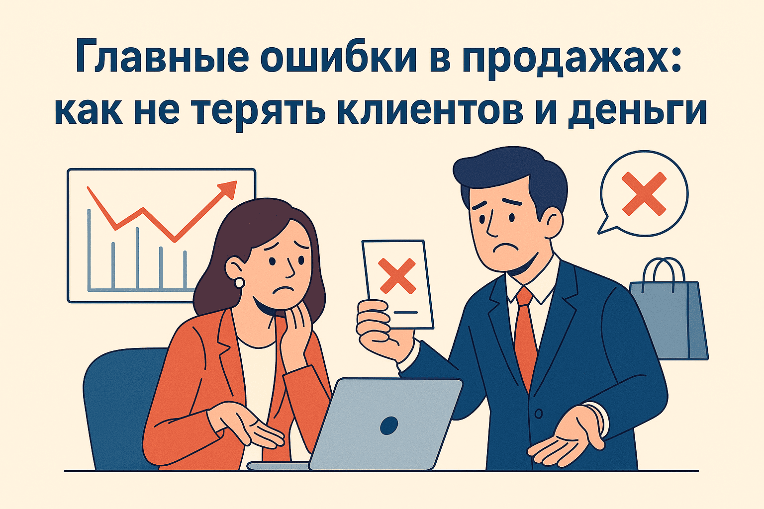 Главные ошибки в продажах: как не терять клиентов и деньги