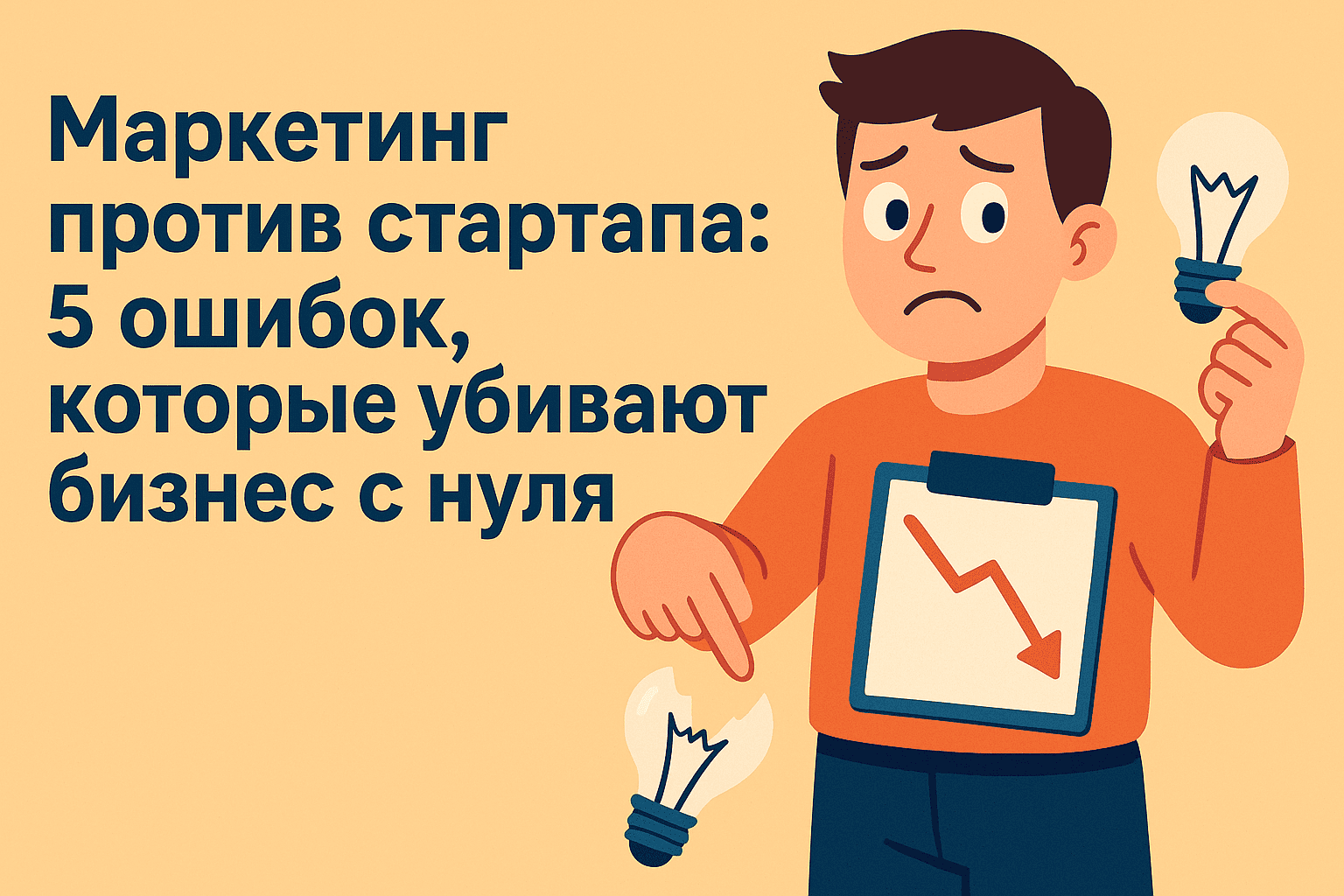 Маркетинг против стартапа: 5 ошибок, которые убивают бизнес с нуля