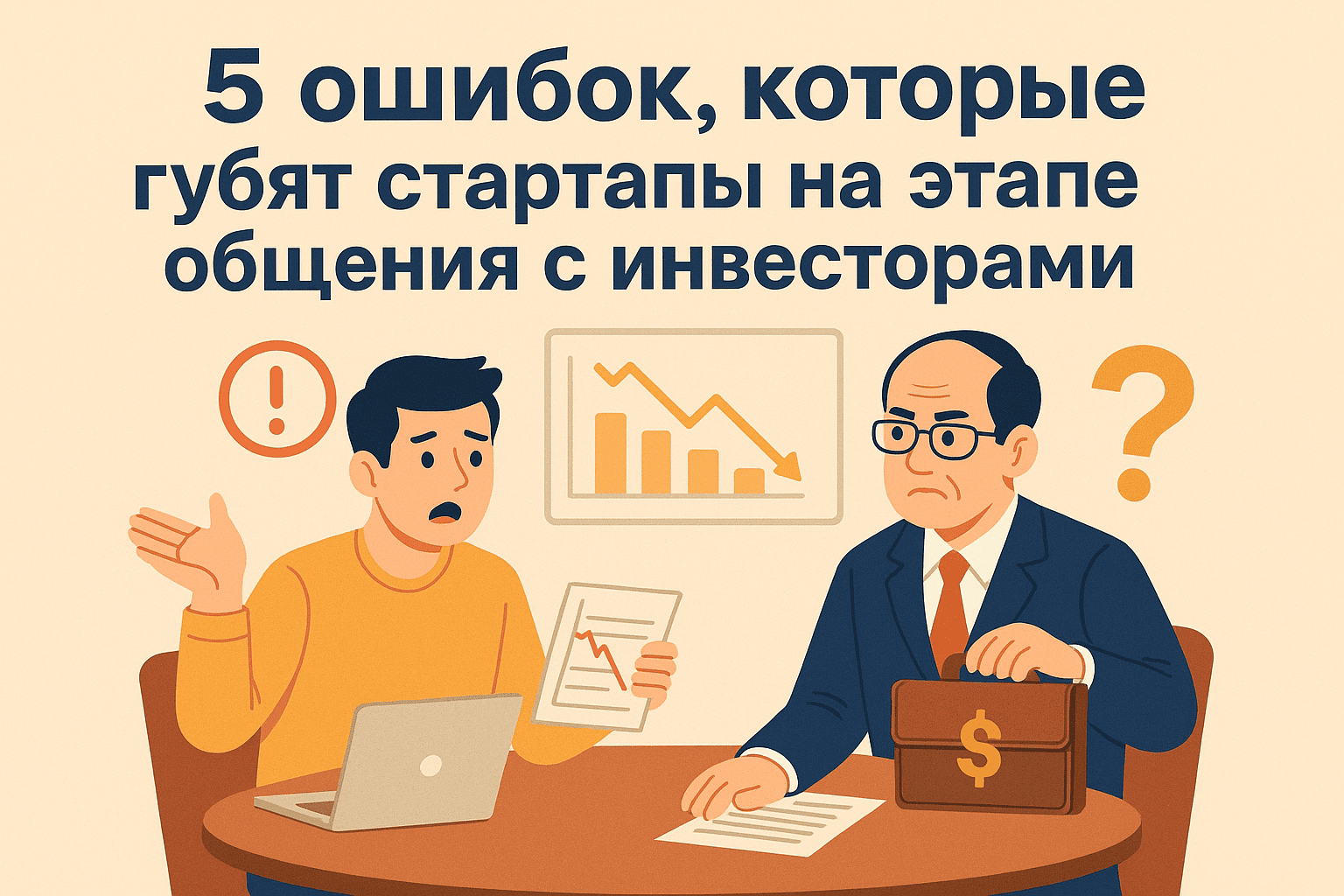 5 ошибок, которые губят стартапы на этапе общения с инвесторами