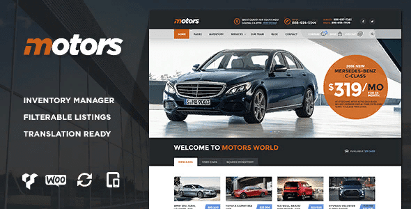 [Motors] Motors v3.3.2 - автомобильный шаблон для WordPress