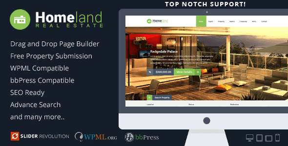 [Homeland] Homeland v3.1.0 Rus - шаблон недвижимости для WordPress