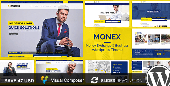 [Themeforest] Monex 1.1 - Тема для обмена валюты и финансов для WordPress
