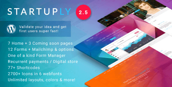 [Startuply] Startuply v2.5.5 — многофункциональный WordPress шаблон