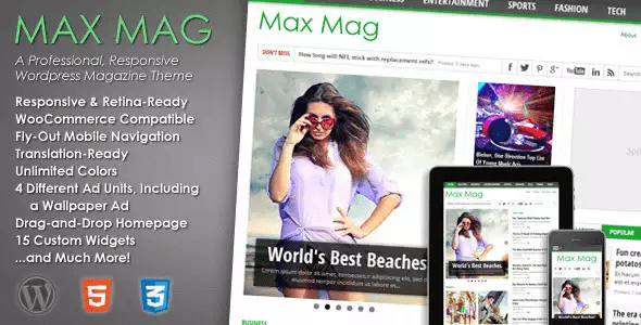 [Themeforest] Max Mag v2.8 - новостной Wordpress шаблон