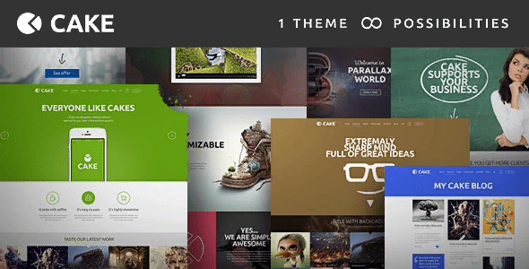 [Themeforest] Cake v1.5.1 — многофункциональный отзывчивый WordPress шаблон