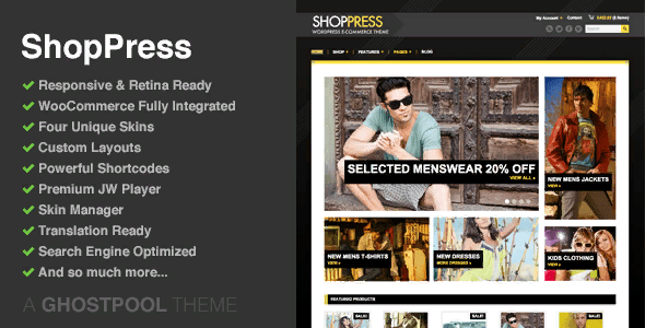 [Themeforest] ShopPress v2.9.1 - адаптивный WooCommerce WordPress шаблон