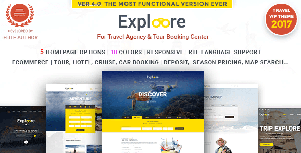 [EXPLOORE] EXPLOORE v3.10 — путешествия / бронирование / отель WordPress шаблон