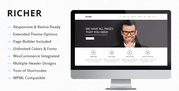 [Themeforest] Richer v3.2 — многофункциональный WordPress шаблон