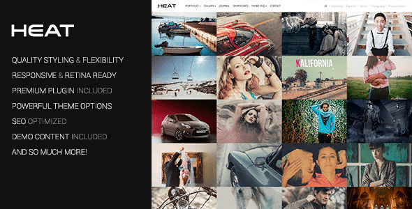 [Themeforest] Heat v1.3.2 — премиум портфолио WordPress шаблон