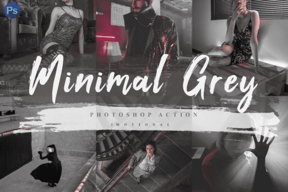[Creativefabrica] 7 Minimal Grey Photoshop Actions ACR LUT (2020)
