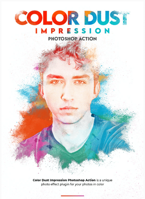 [Graphicriver] Color Dust Impression Photoshop Action (2020)