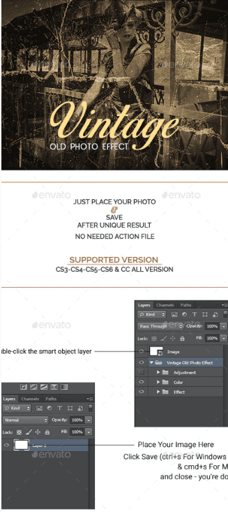 [Graphicriver] Vintage Old Photo Effect (2020)