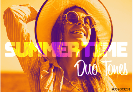 [AdobeStock] Summer Duotone Overlay Effect Mockup Set (2020)