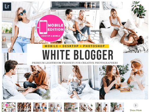 [Creativemarket] White Blogger Lightroom Presets (2020)