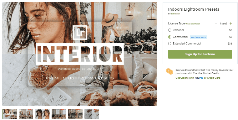 [Creativemarket] Indoors Lightroom Presets (2020)
