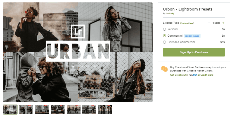 [Creativemarket] Urban - Lightroom Presets (2020)