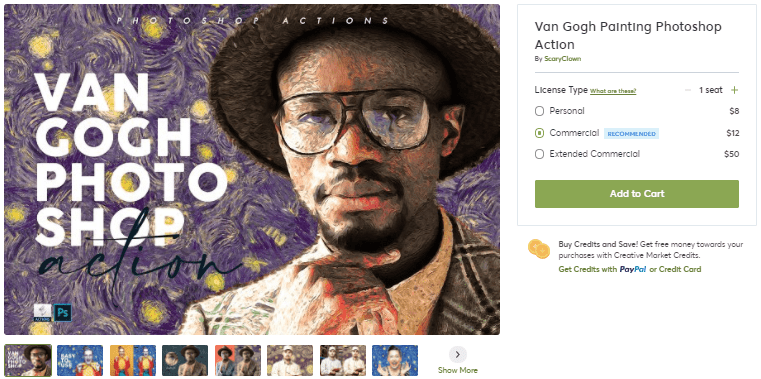 [Creativemarket] Van Gogh Painting Photoshop Action (2020)