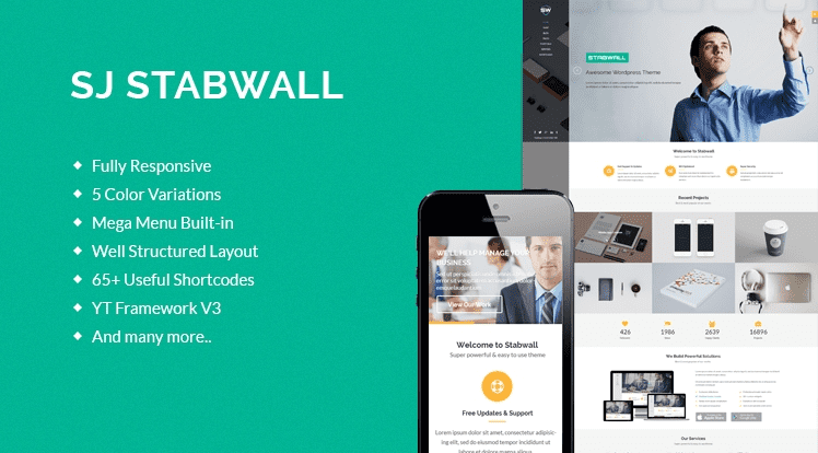 [Smartaddons] SJ Stabwall v3.9.6 - бизнес тема Joomla