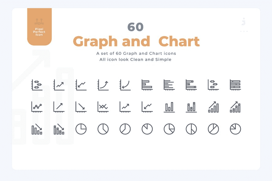 [EnvatoElements] 60 Graph and Chart Icons - Material Icon (2019)