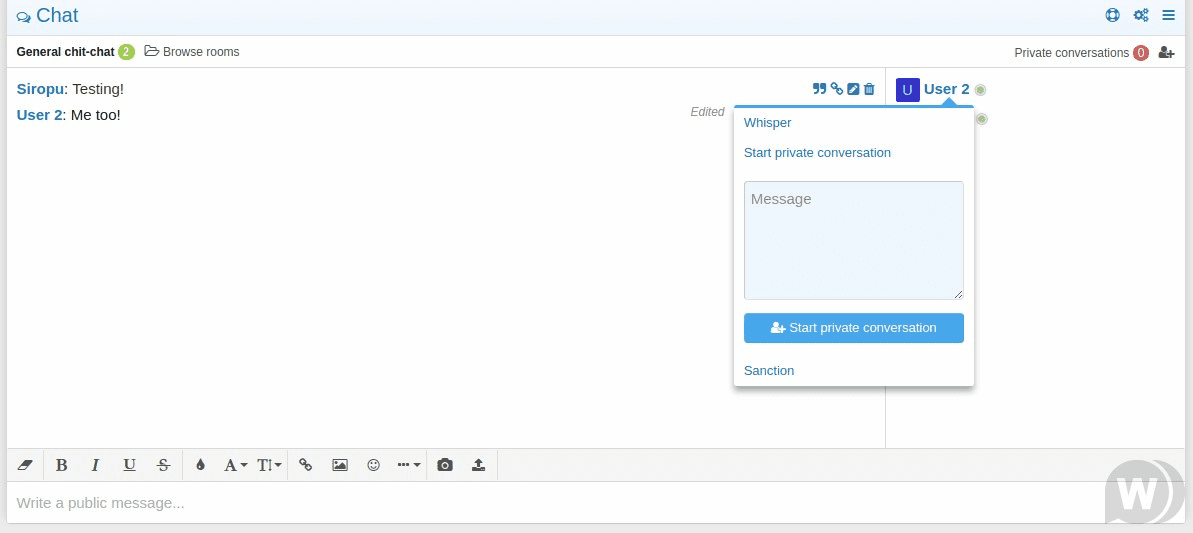 [XenForo] Chat 2 by Siropu 2.1.18 - AJAX чат для XenForo 2