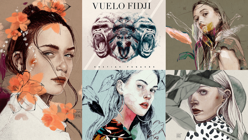 [Domestika] [Elena Garnu] Иллюстрированные портреты в Procreate (2020)