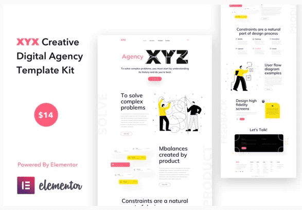 [Themeforest] XYZ - Creative Digital Agency Business WordPress Elementor Template Kit