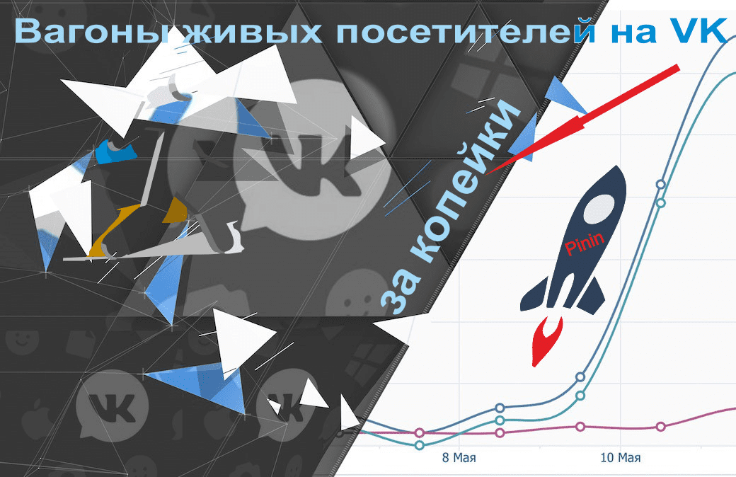 [Pinin] Вагоны живых посетителей на VK за копейки (2021)