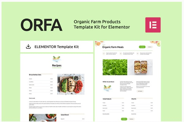 [Themeforest] Organic Farm Products Elementor Template Kit