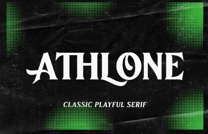[Fontbundles] Athlone Font | Vintage Seri