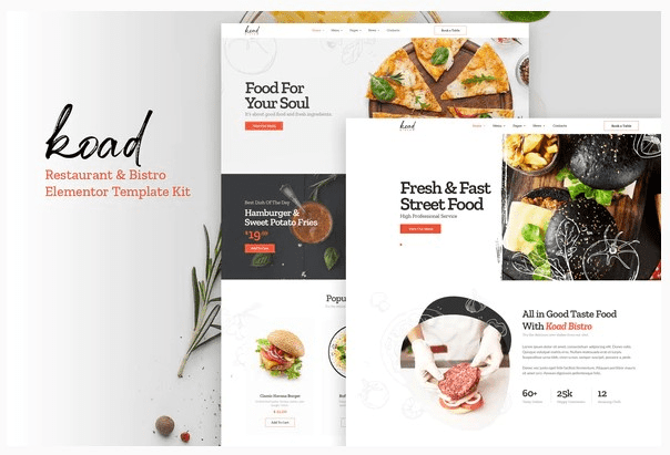 [Themeforest] Koad - Restaurant & Bistro Elementor Template Kits