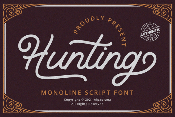 [Creativefabrica] Hunting Font