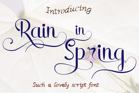 [Creativefabrica] Rain in Spring Font