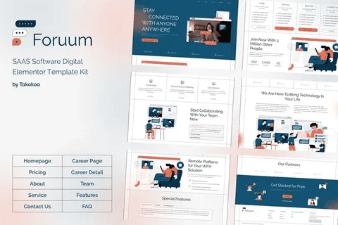 [Themeforest] Foruum - SaaS & App Elementor Template Kit