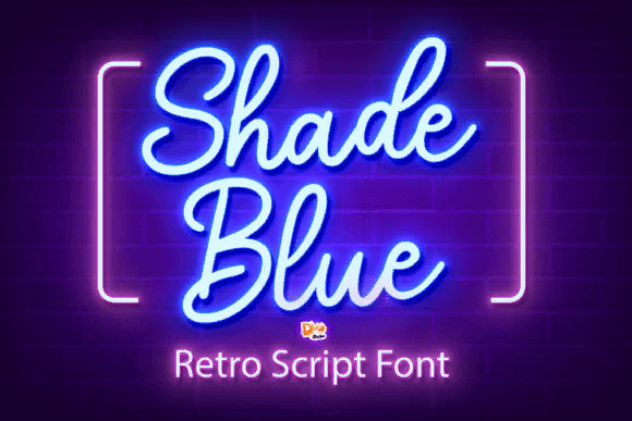 [Creativefabrica] Shade Blue Font