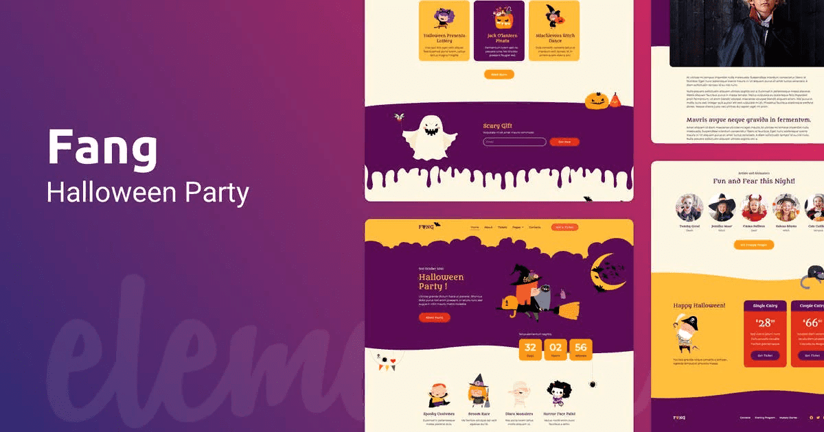 [Themeforest] Fang — Halloween Party Elementor Template Kit