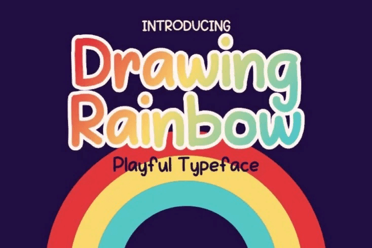 [Fontbundles] Drawing Rainbow Font