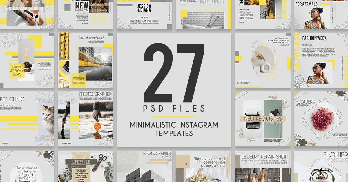 [Creativefabrica] Lifestyle Instagram Templates Bundle (2021)