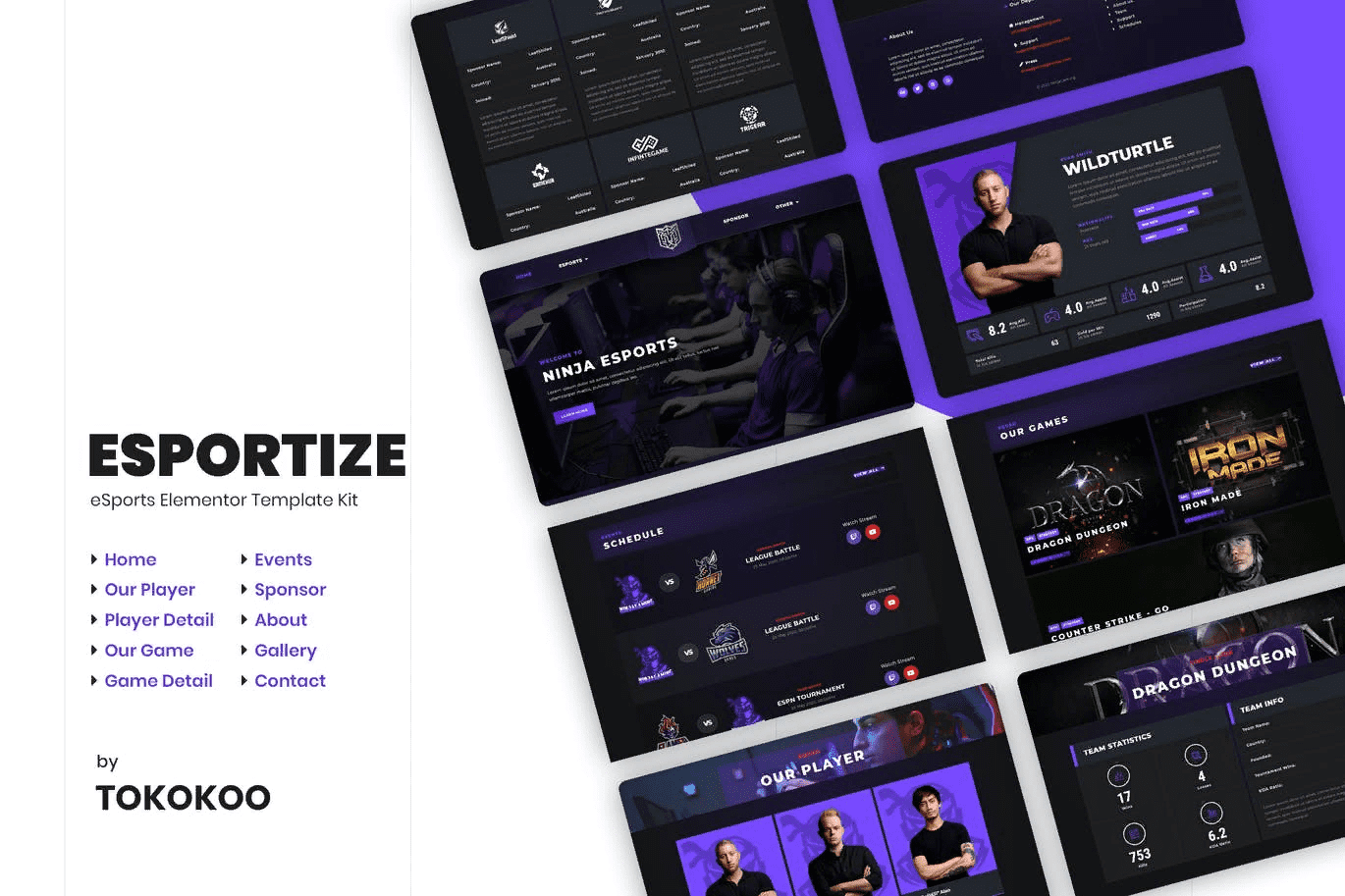 [Themeforest] Esportize - eSports & Gaming Elementor Template Kit