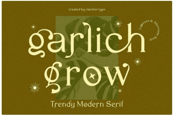 [Creativemarket] Garlich Grow - Trendy Modern Serif (2021)